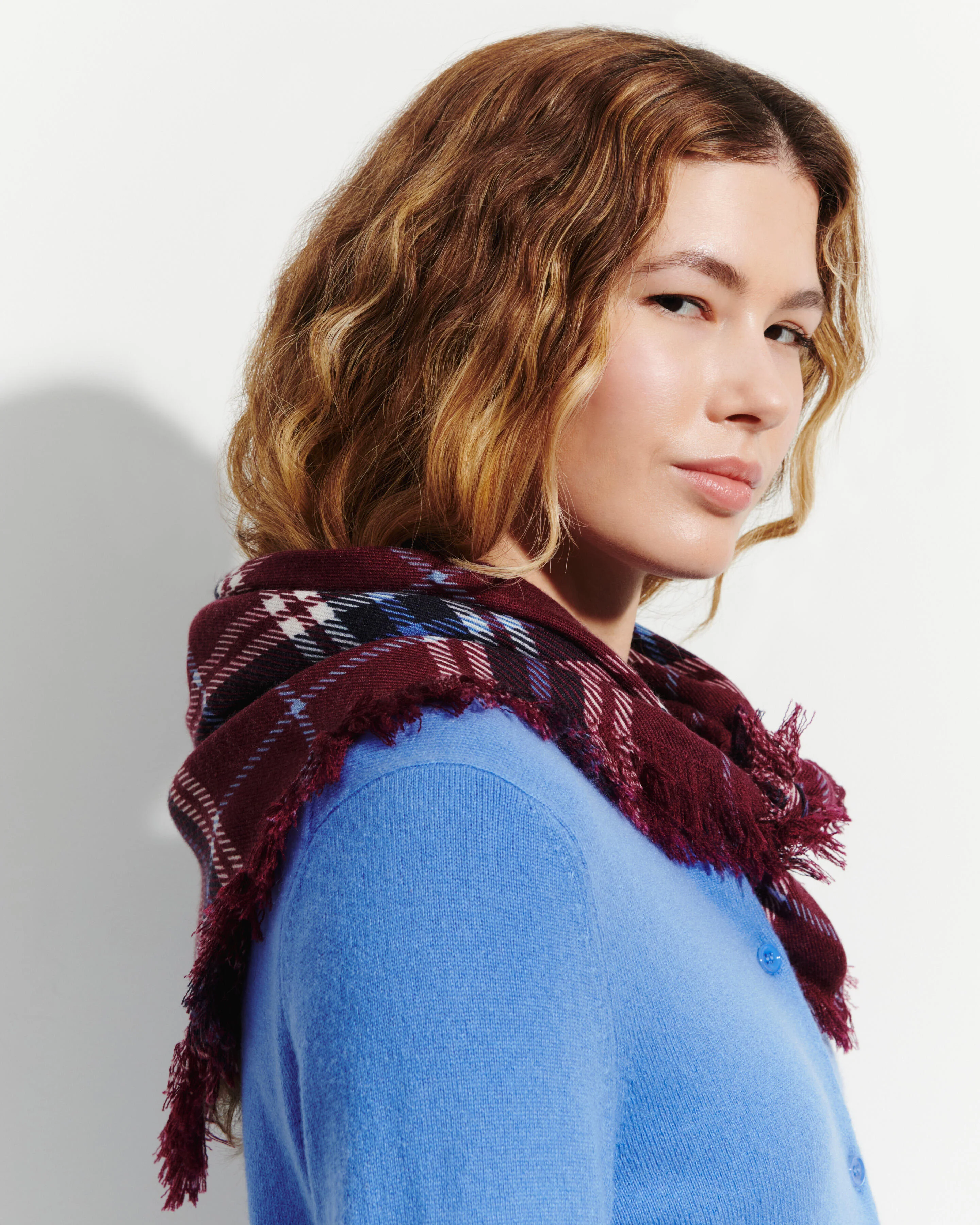 Mini carré imprimé tartan