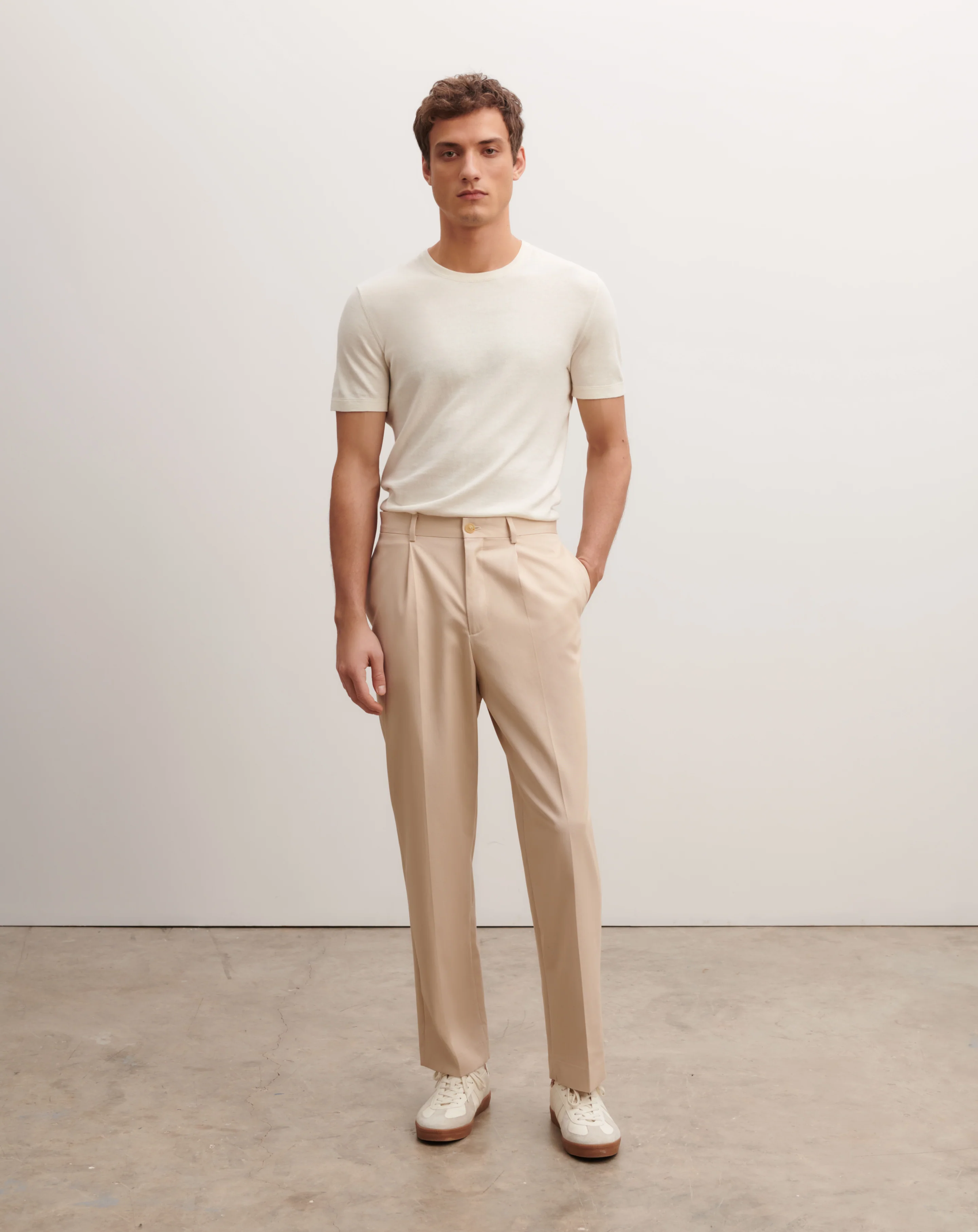 Pantalon à plis