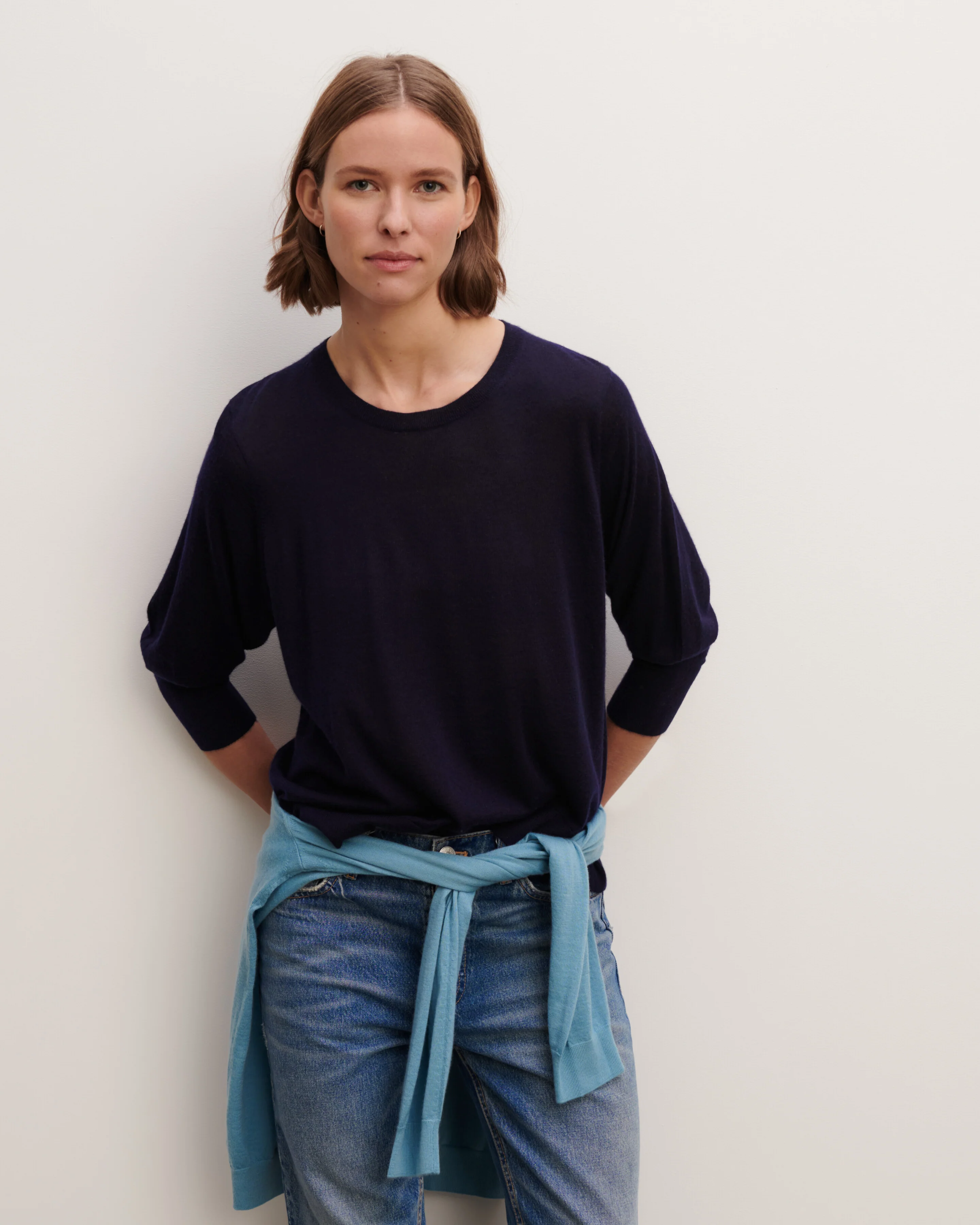 Pull col rond ample