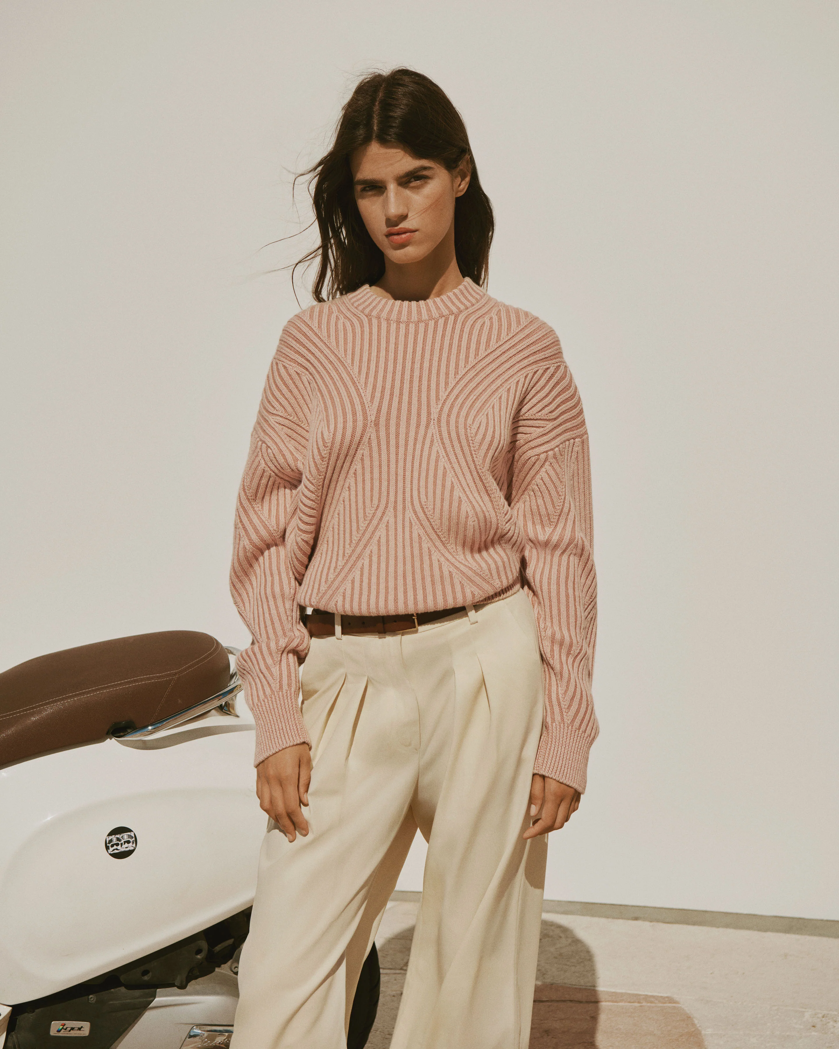 Pull oversized à côtes